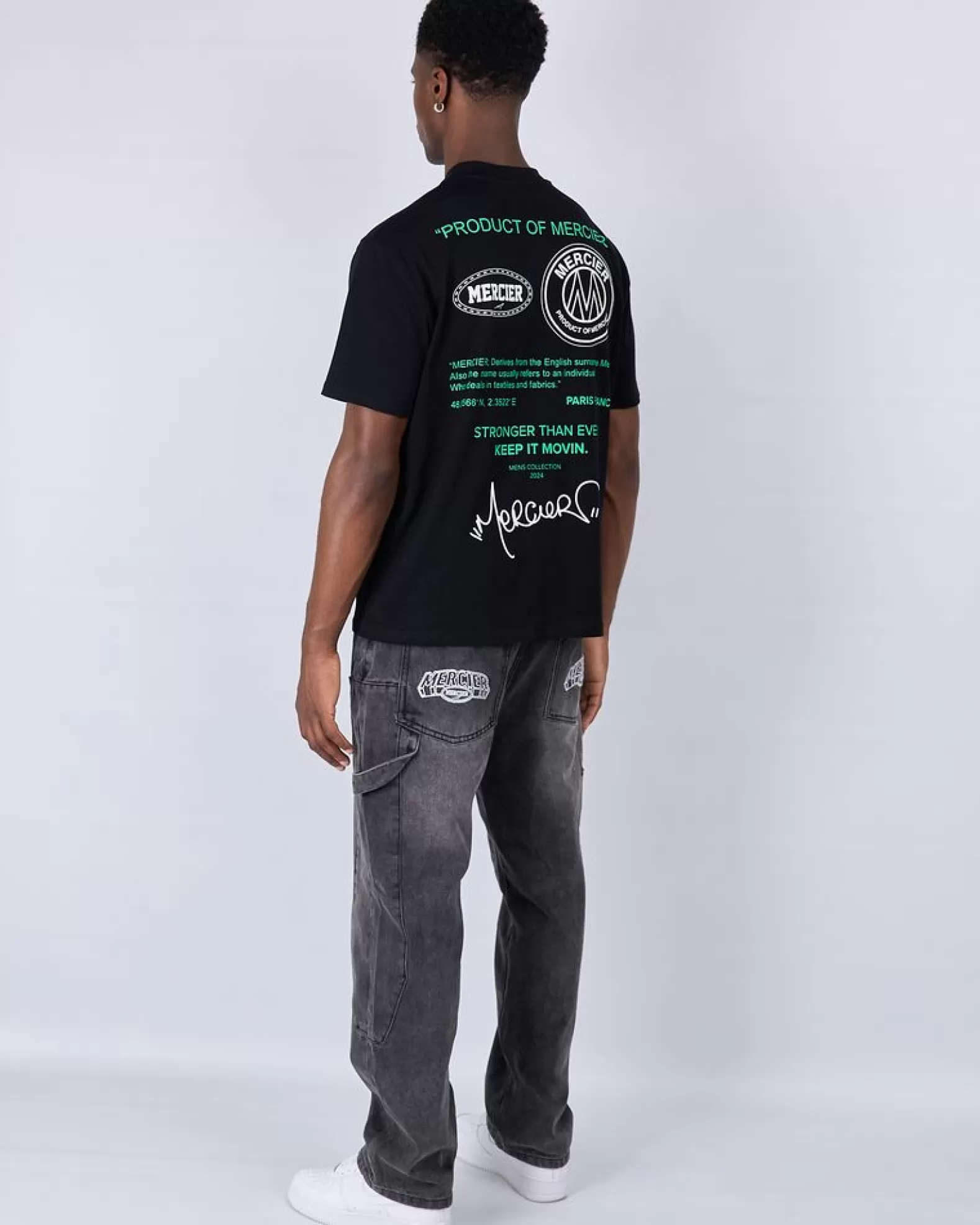 black_green_caruso_relaxed_tshirt_2.webp Store Mercier Black Green Caruso Relaxed Tshirt