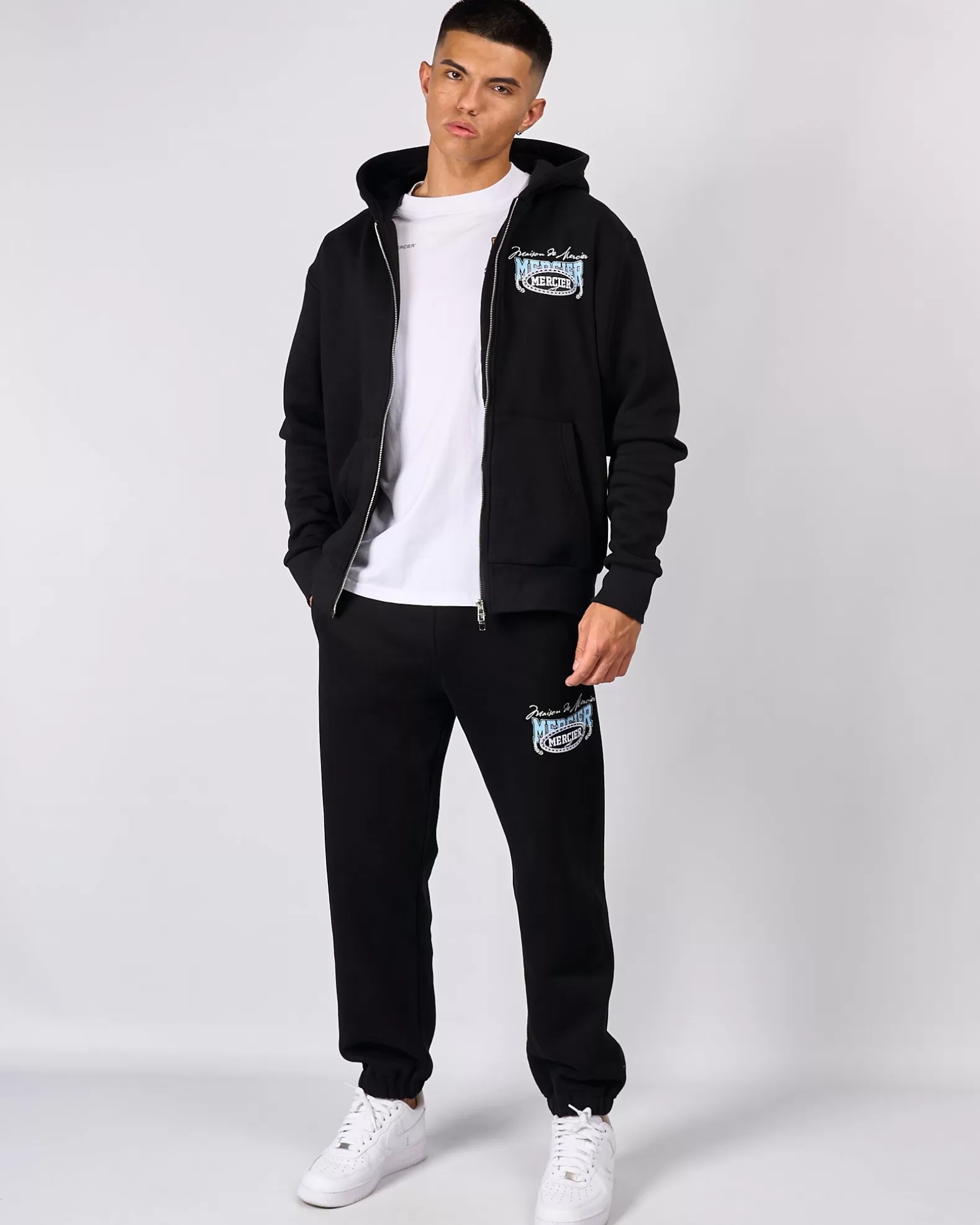 black_maison_de_mercier_zip_hood_2.webp Sale Mercier Black Maison De Zip Hood