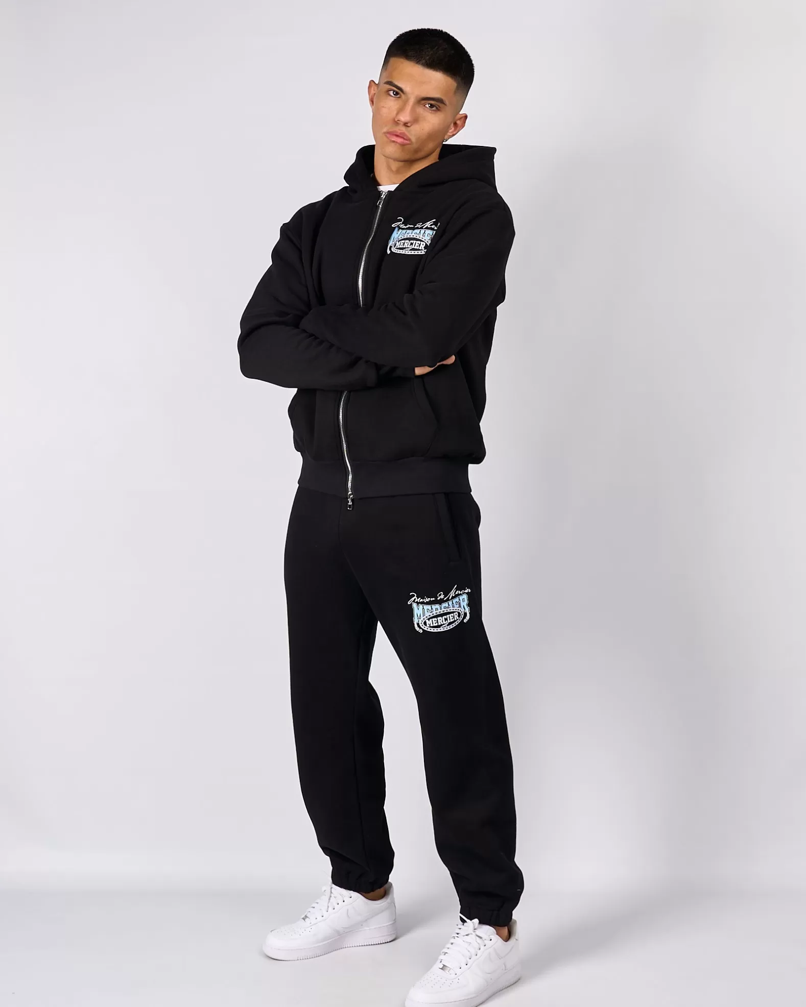 black_maison_de_mercier_zip_hood_3.webp Sale Mercier Black Maison De Zip Hood
