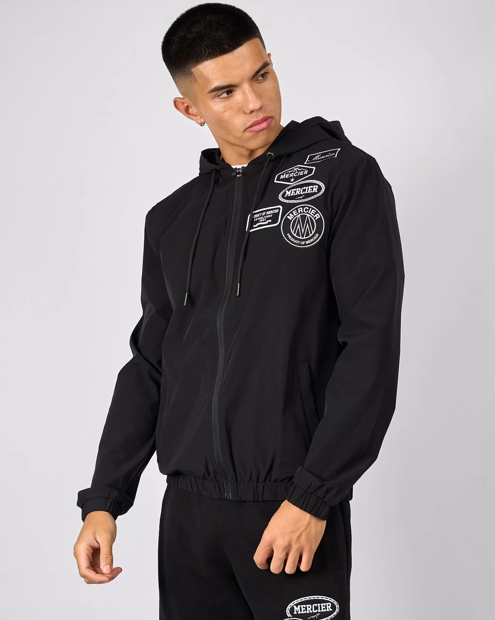 black_mercier_mono_windbreaker_2.webp Best Sale Mercier Black Mono Windbreaker