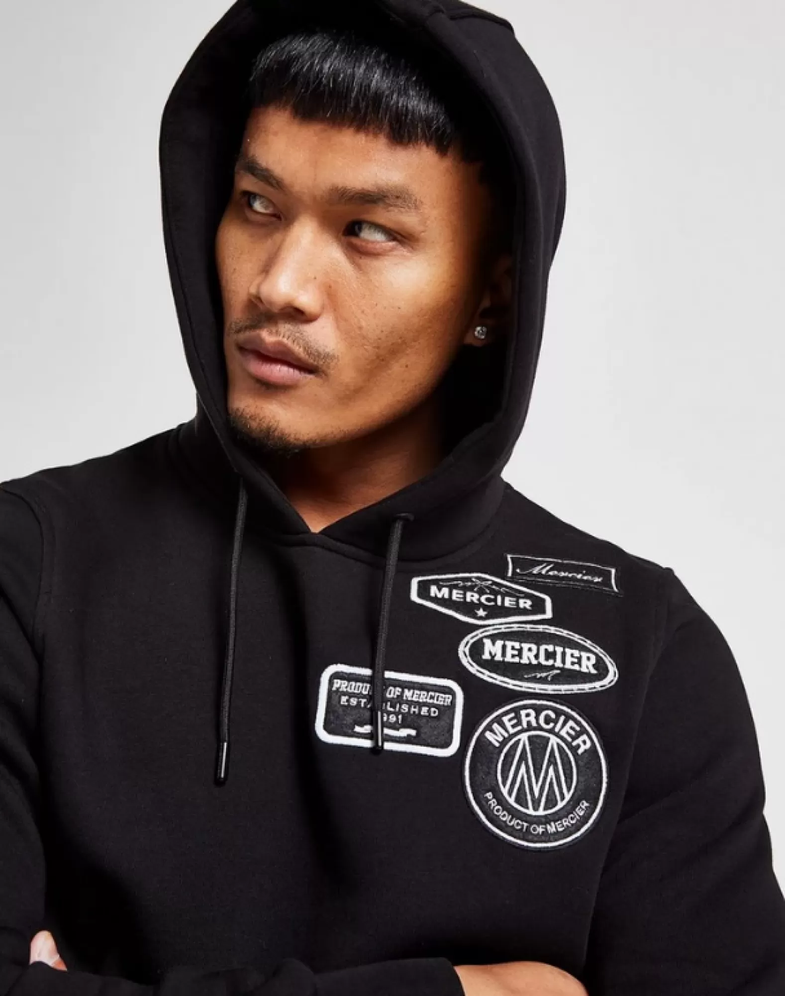 black_mono_badge_hoodie_3.webp Cheap Mercier Black Mono Badge Hoodie