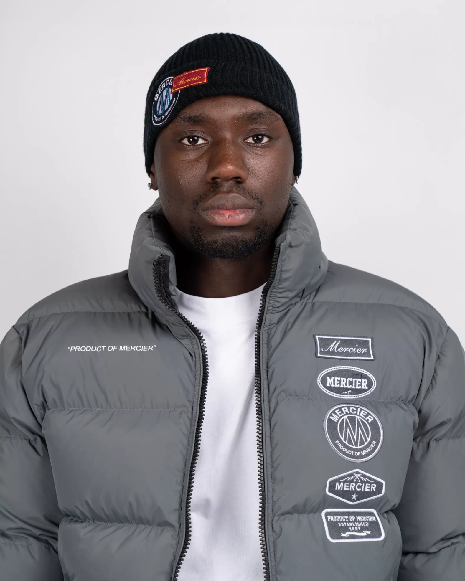 black_og_badge_ribbed_beanie_3.webp Online Mercier Black OG Badge Ribbed Beanie
