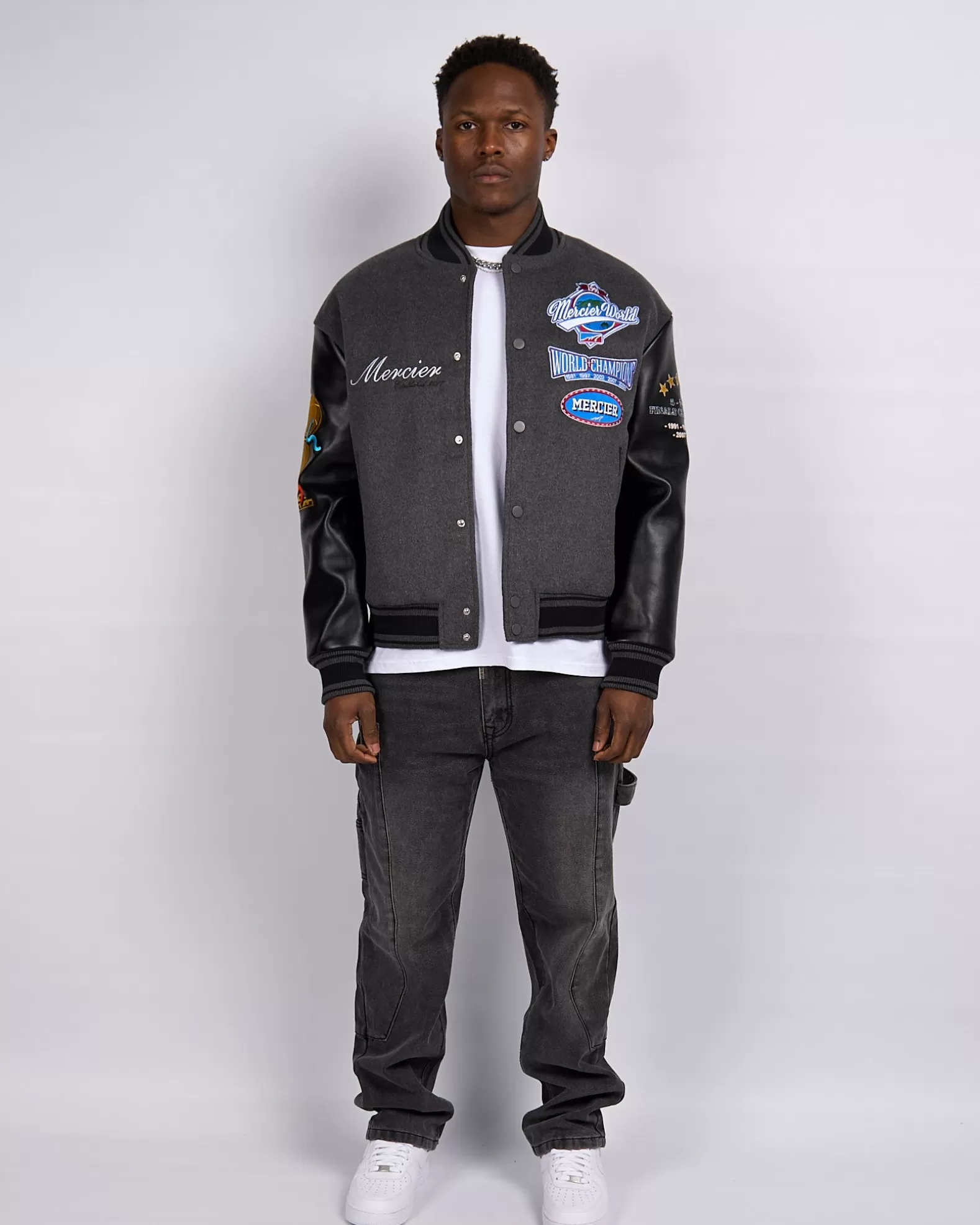 black_steel_rodman_varsity_jacket_2.webp Shop Mercier Black Steel Rodman Varsity Jacket