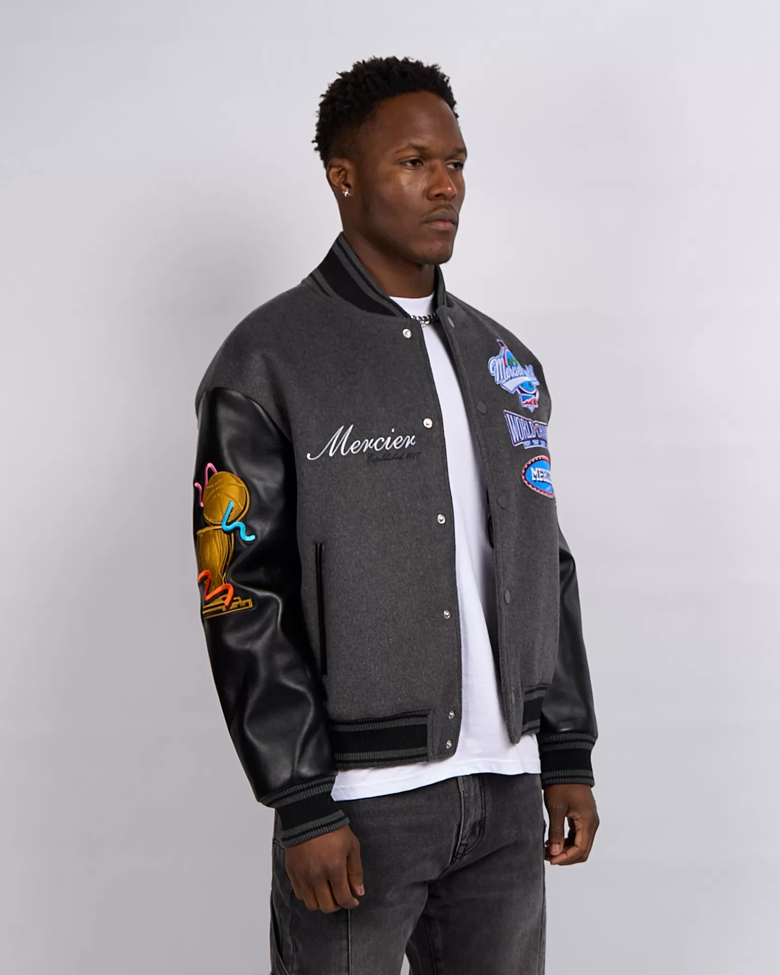 black_steel_rodman_varsity_jacket_3.webp Shop Mercier Black Steel Rodman Varsity Jacket