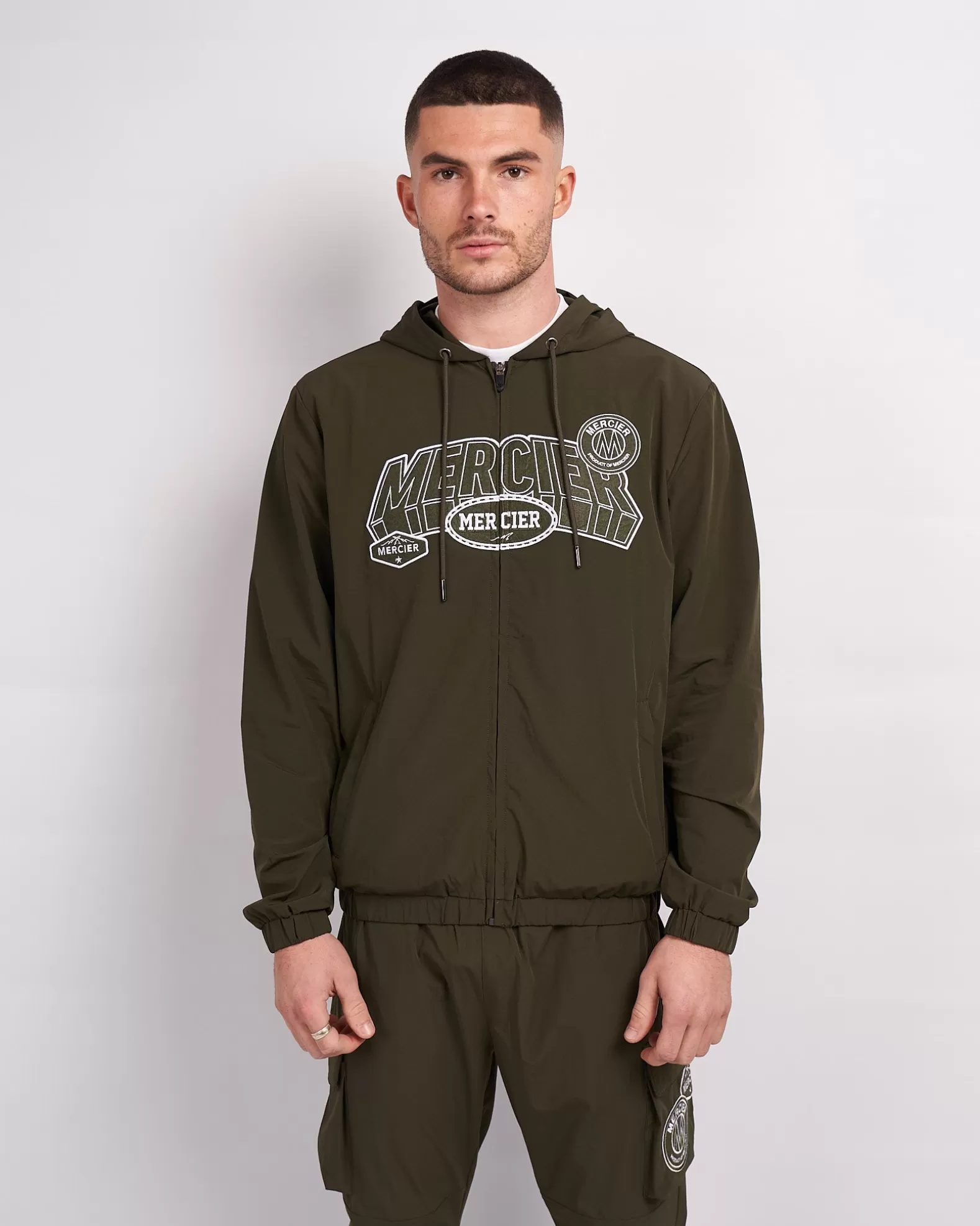 khaki_white_court_windbreaker_2.webp Fashion Mercier Khaki White Court Windbreaker