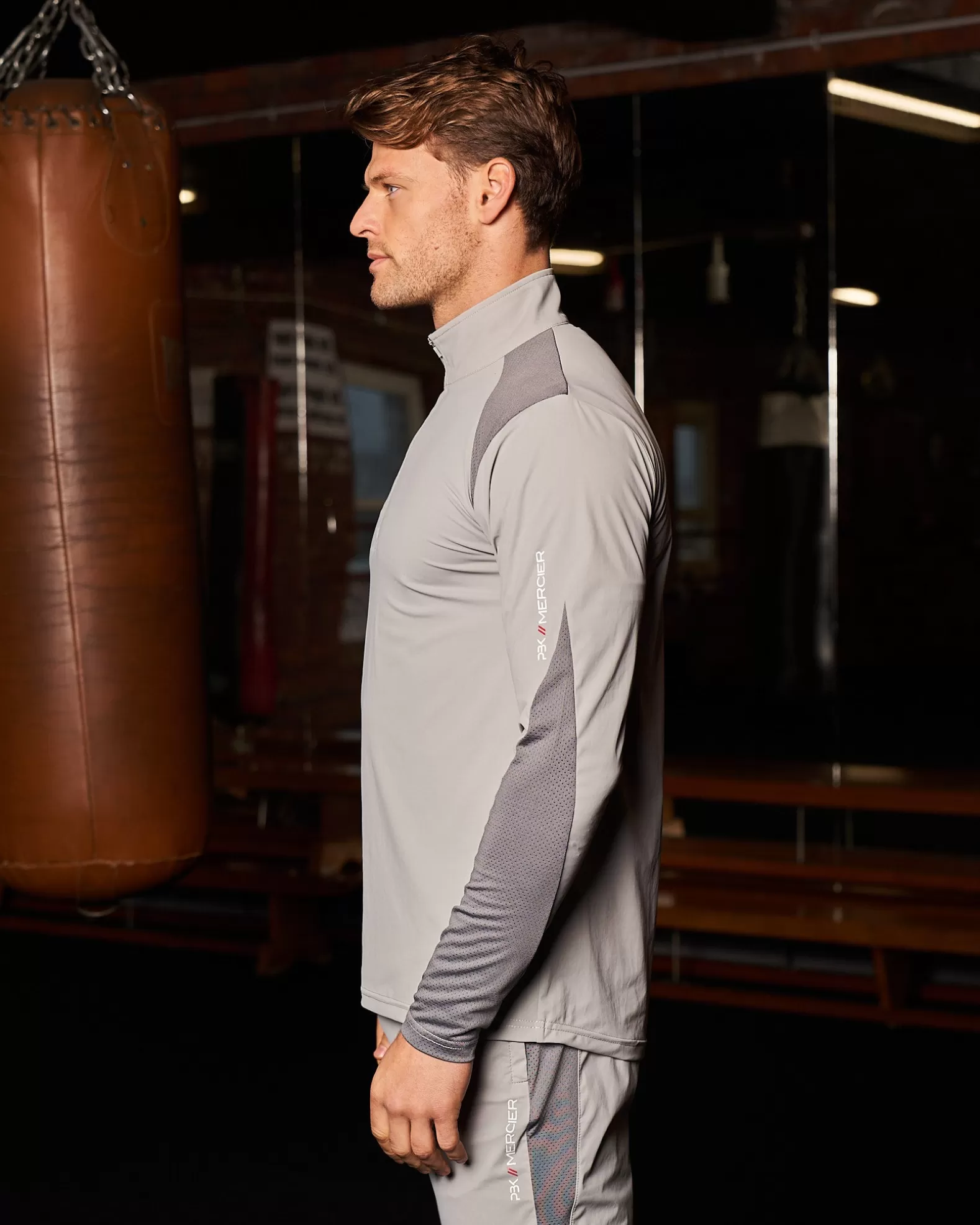 pbkmercier_performance__long_sleeve_grey_4.webp Store Mercier PBK// Performance 1/4 Long sleeve Grey