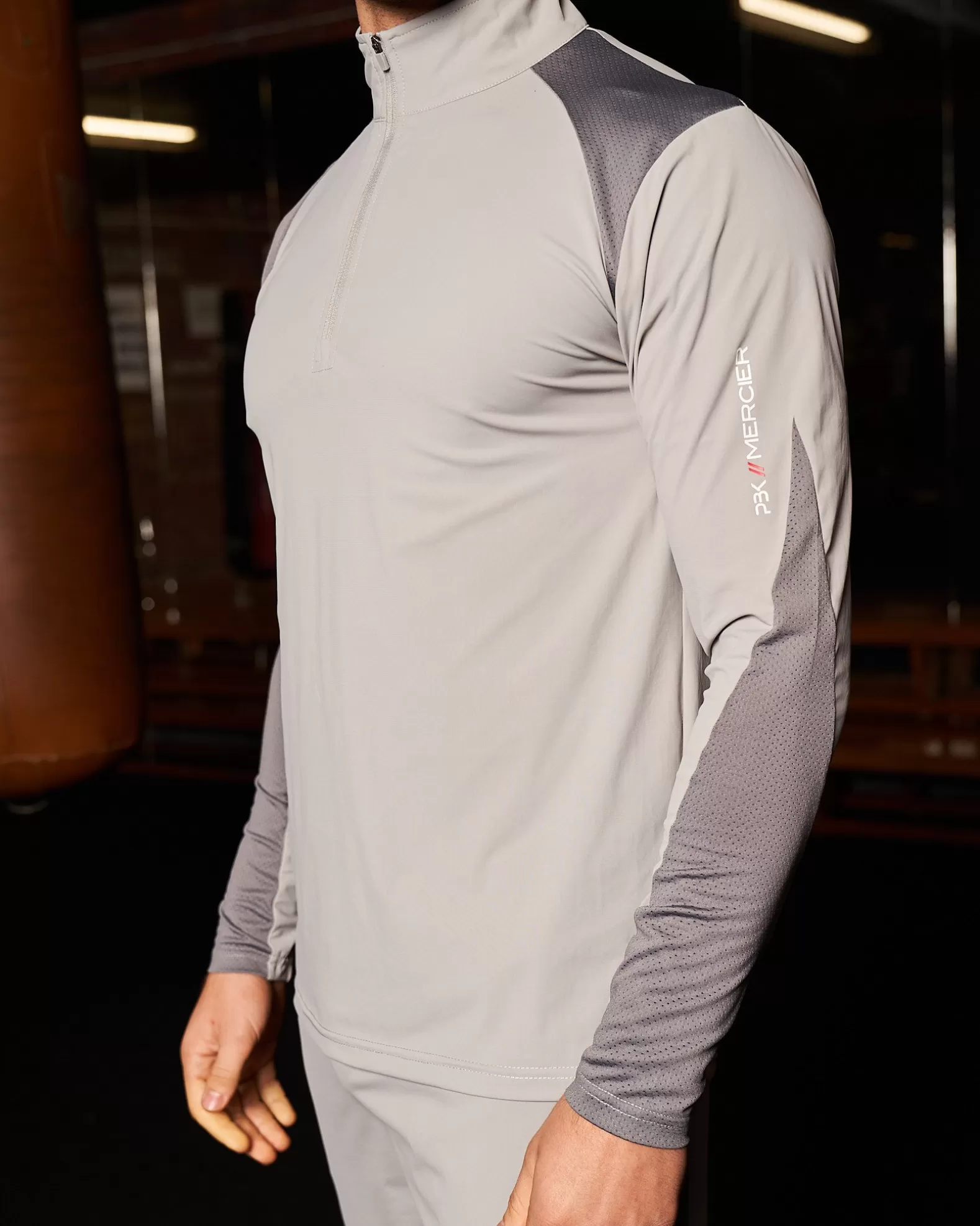 pbkmercier_performance__long_sleeve_grey_5.webp Store Mercier PBK// Performance 1/4 Long sleeve Grey
