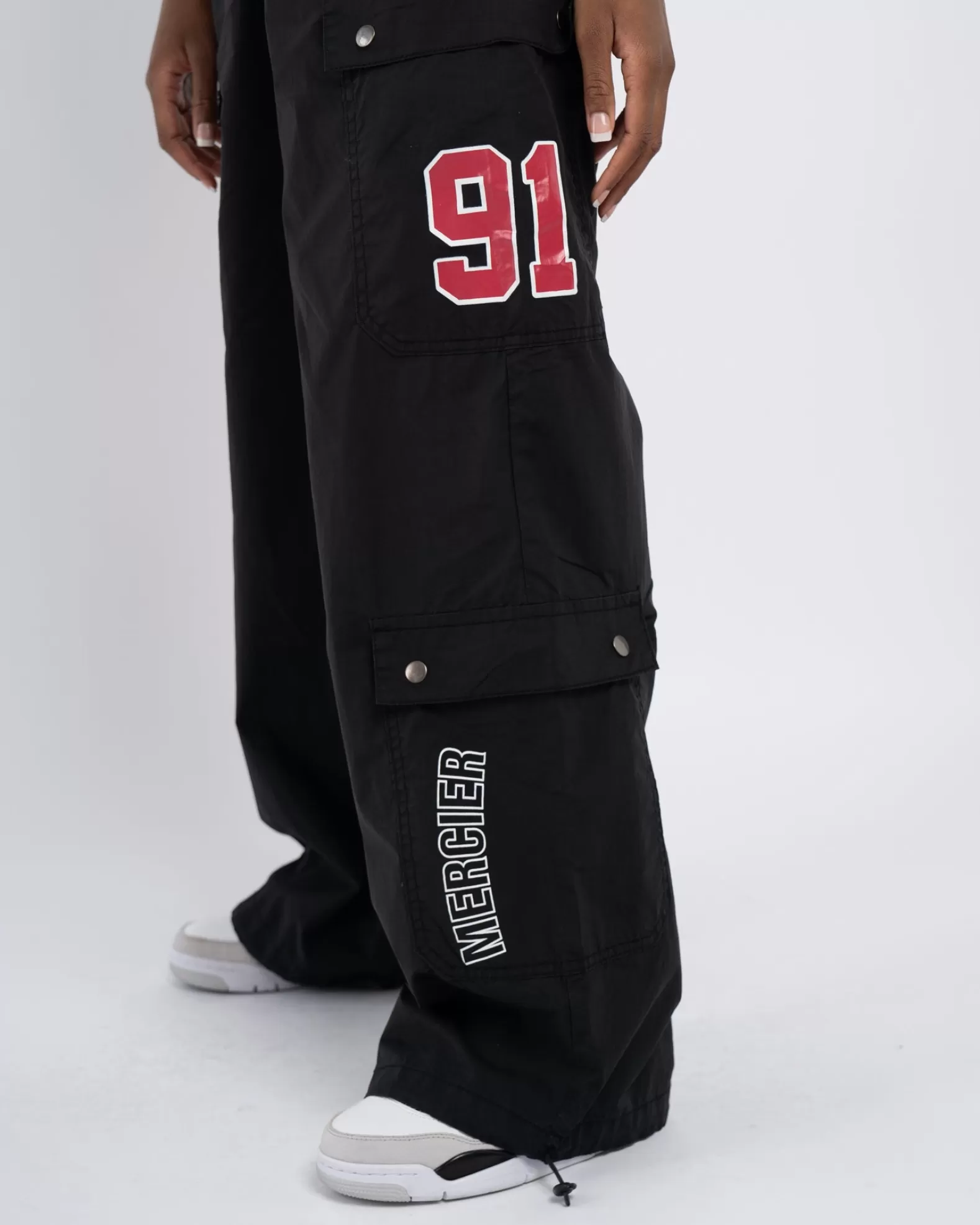 womens_black_crawford_parachute_cargos_5.webp Clearance Mercier Womens Black Crawford Parachute Cargos