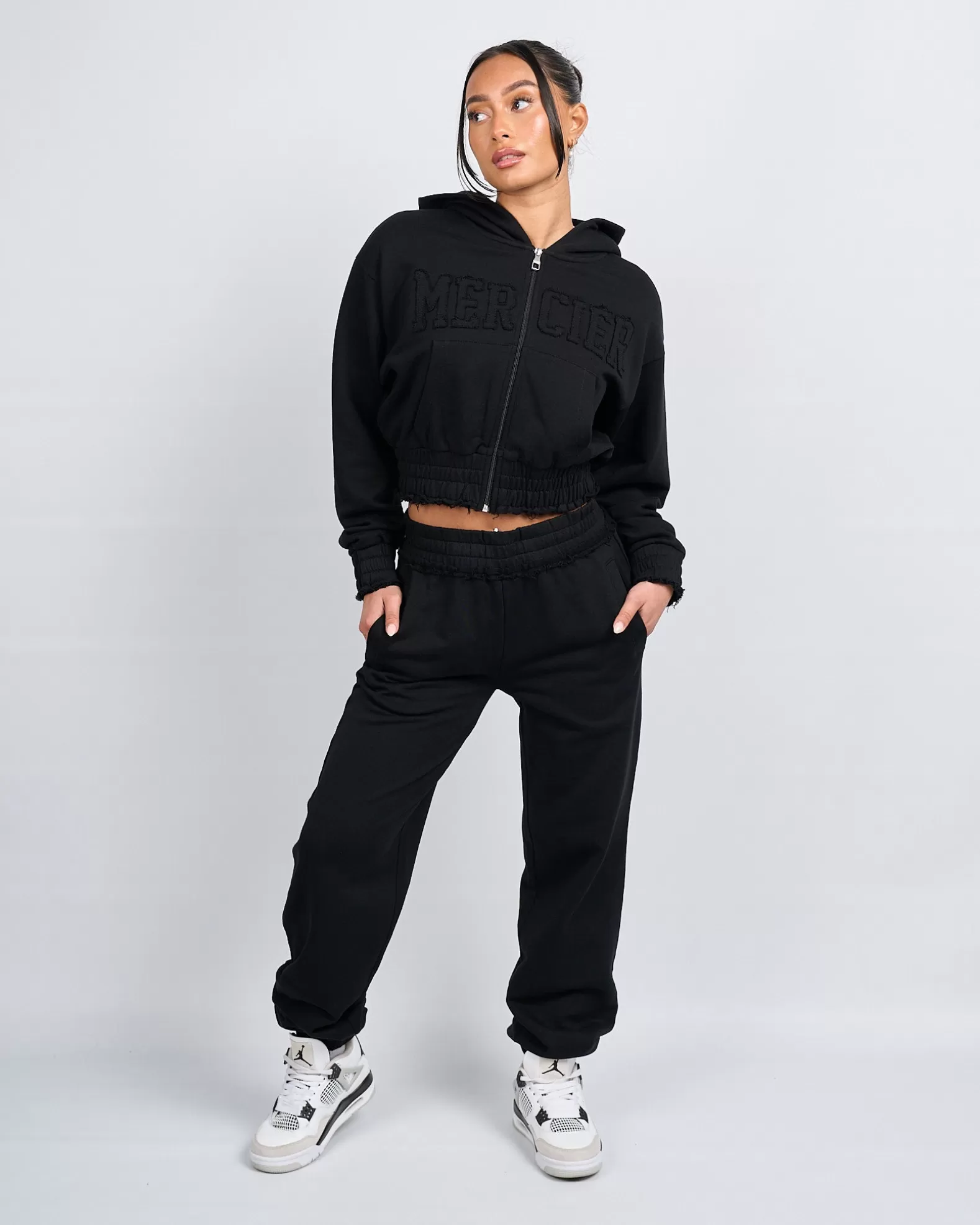 womens_black_distressed_joggers_4.webp Hot Mercier Womens Black Distressed Joggers