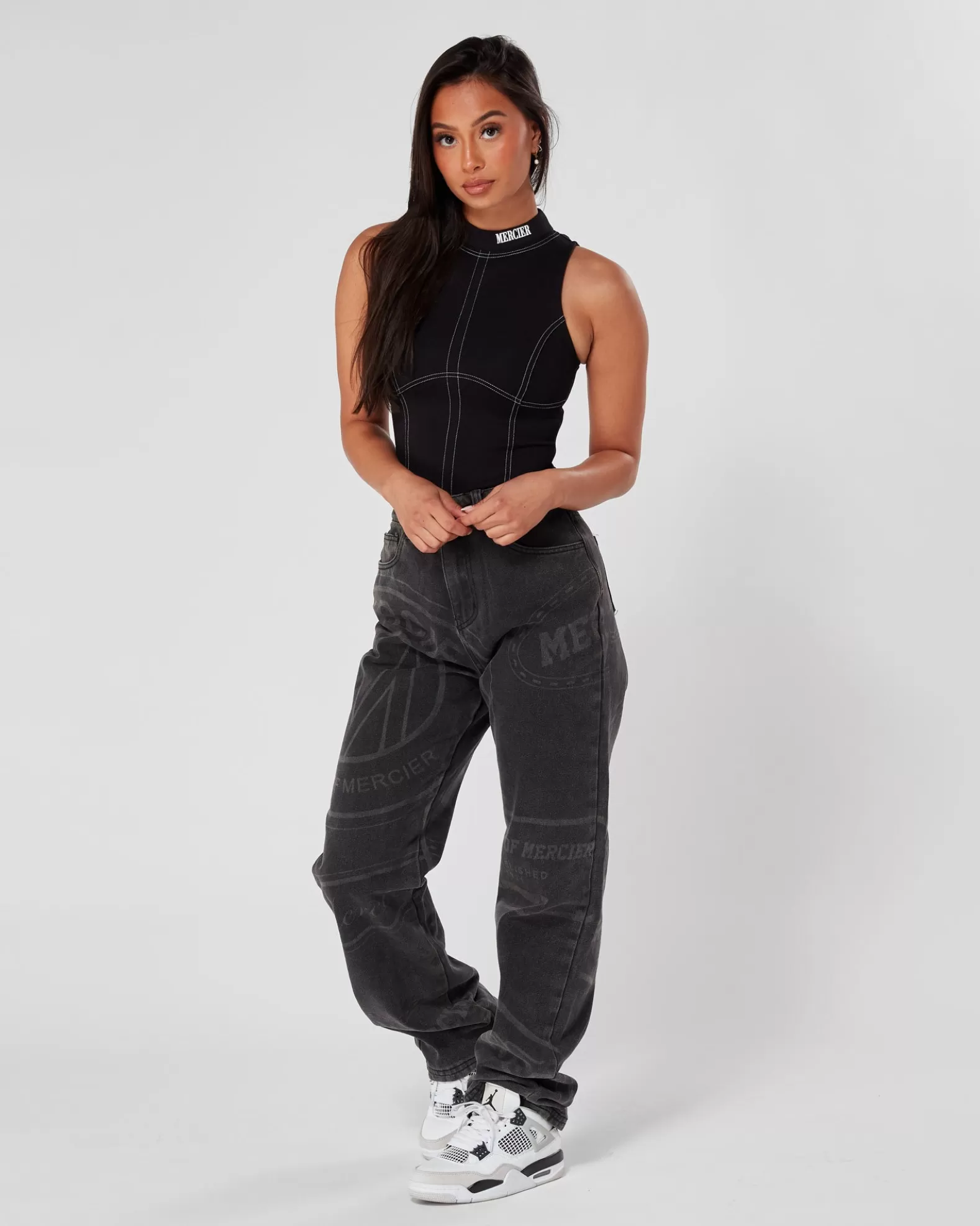 womens_black_maison_stitch_bodysuit_2.webp Best Mercier Womens Black Maison Stitch Bodysuit
