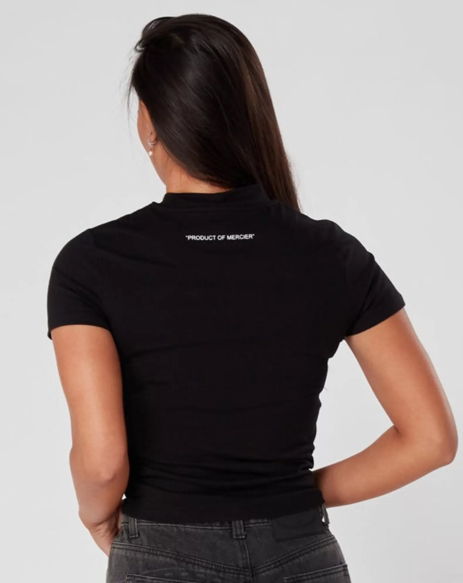 womens_black_mono_badge_fitted_tshirt_2.webp Cheap Mercier Womens Black Mono Badge Fitted Tshirt