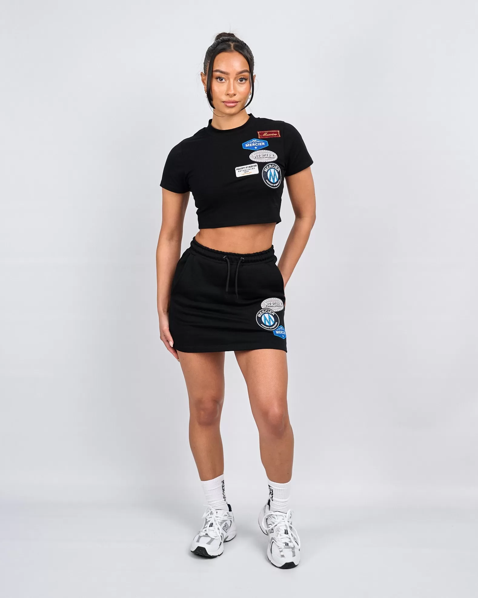 womens_black_og_badge_mini_skirt_3.webp Best Mercier Womens Black OG Badge Mini Skirt