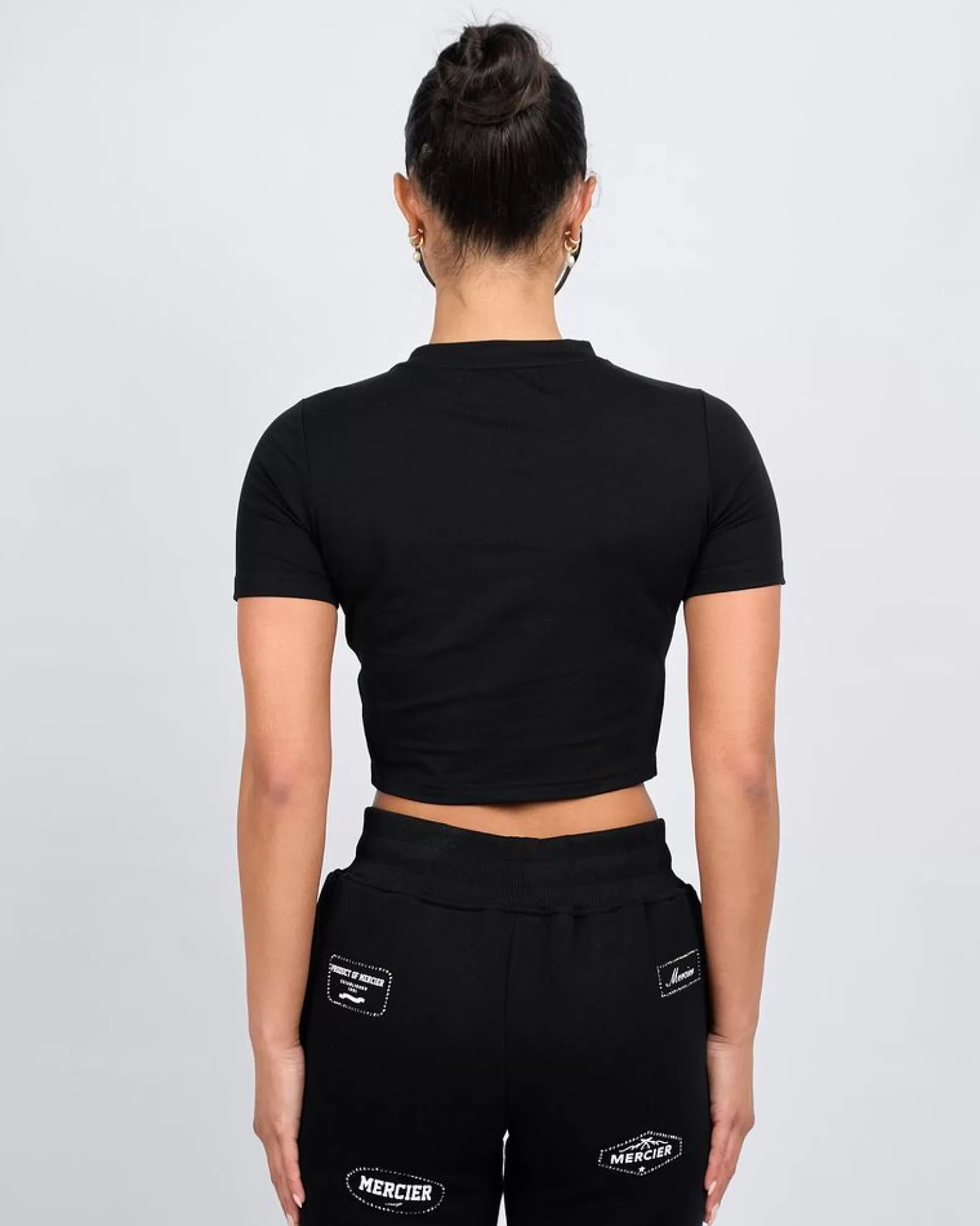 womens_black_score_diamante_baby_tshirt_2.webp New Mercier Womens Black Score Diamante Baby Tshirt