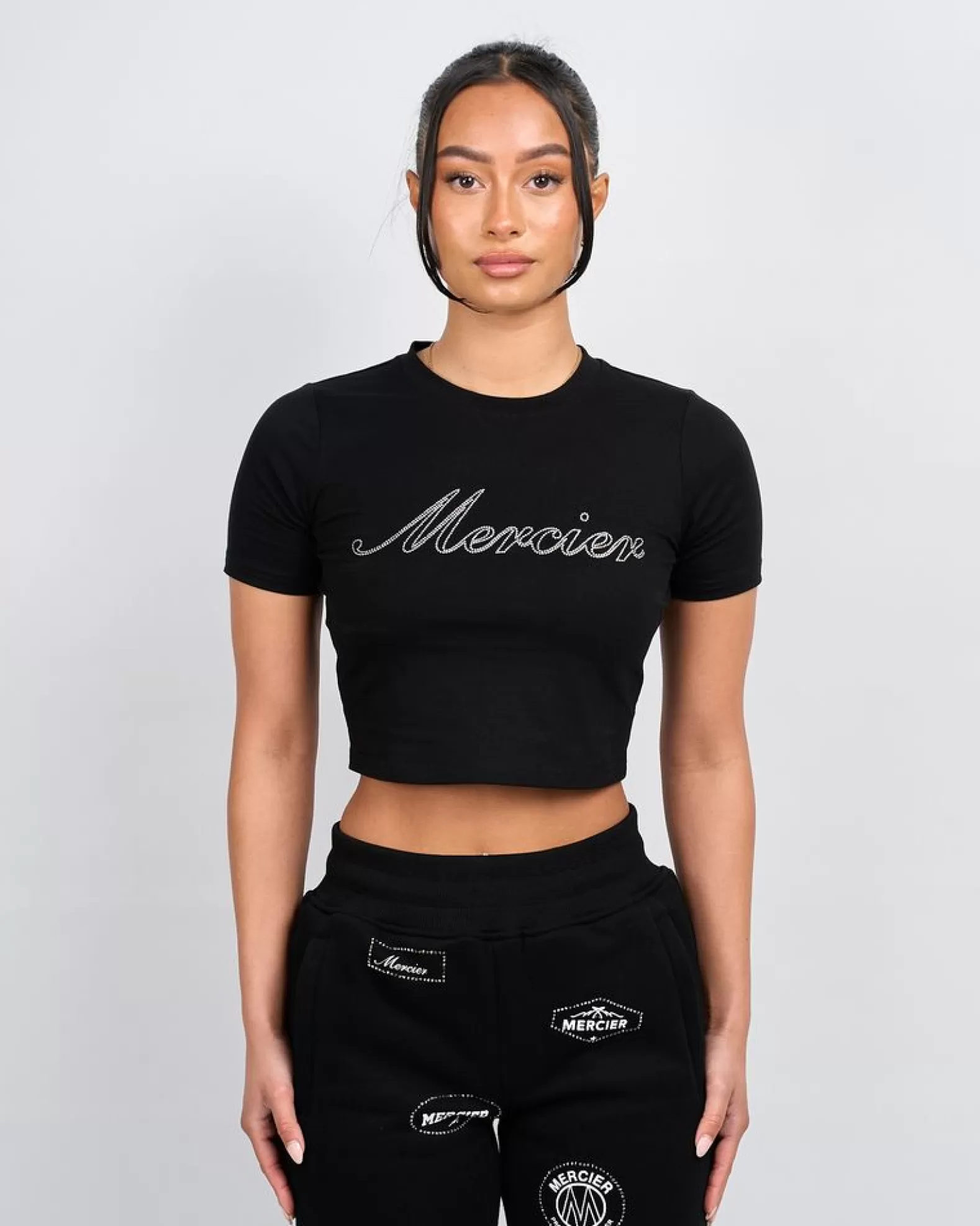 womens_black_script_diamante_baby_tshirt_2.webp Online Mercier Womens Black Script Diamante Baby Tshirt