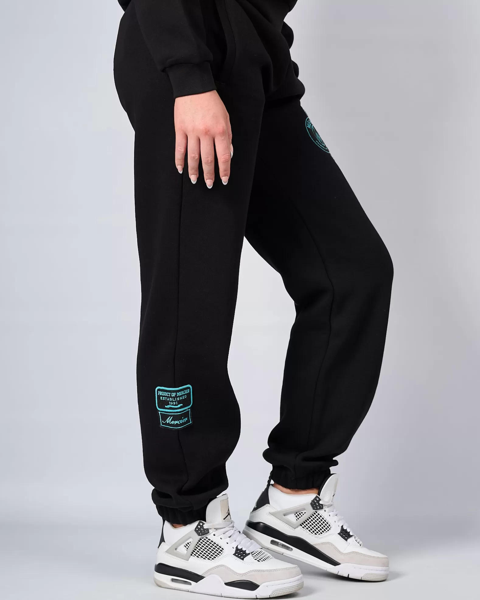 womens_black_tiffany_og_badge_joggers_2.webp Flash Sale Mercier Womens Black Tiffany OG Badge Joggers