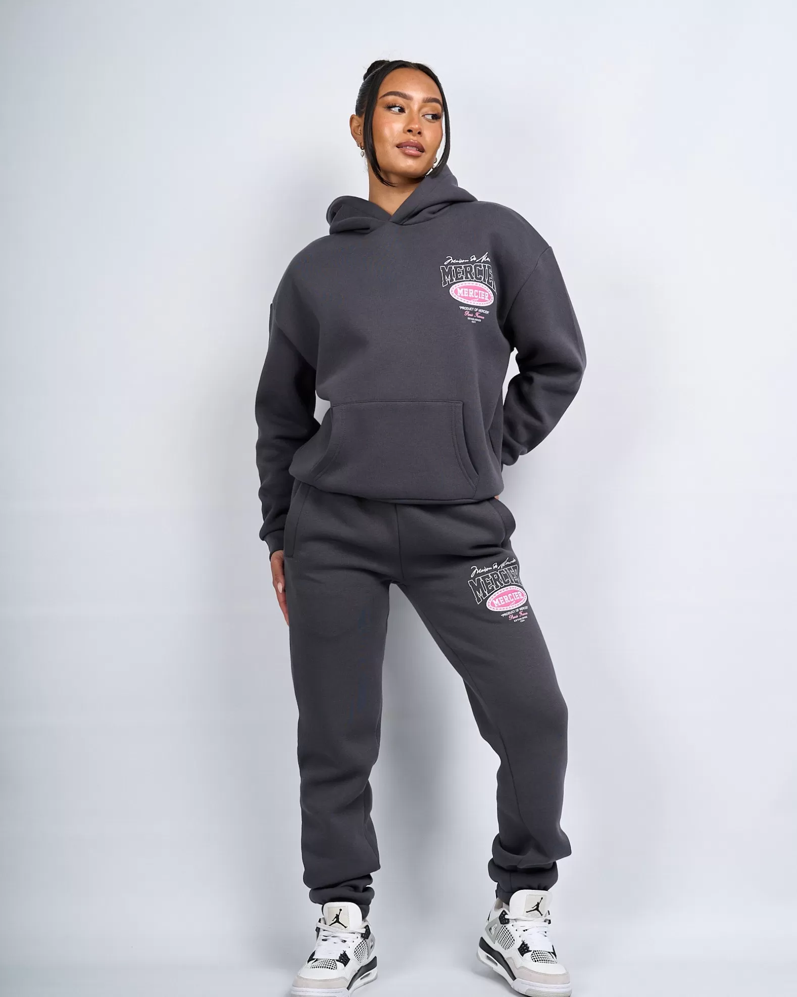 womens_charcoal_pink_multi_tour_hoodie_4.webp Store Mercier Womens Charcoal Pink Multi Tour Hoodie