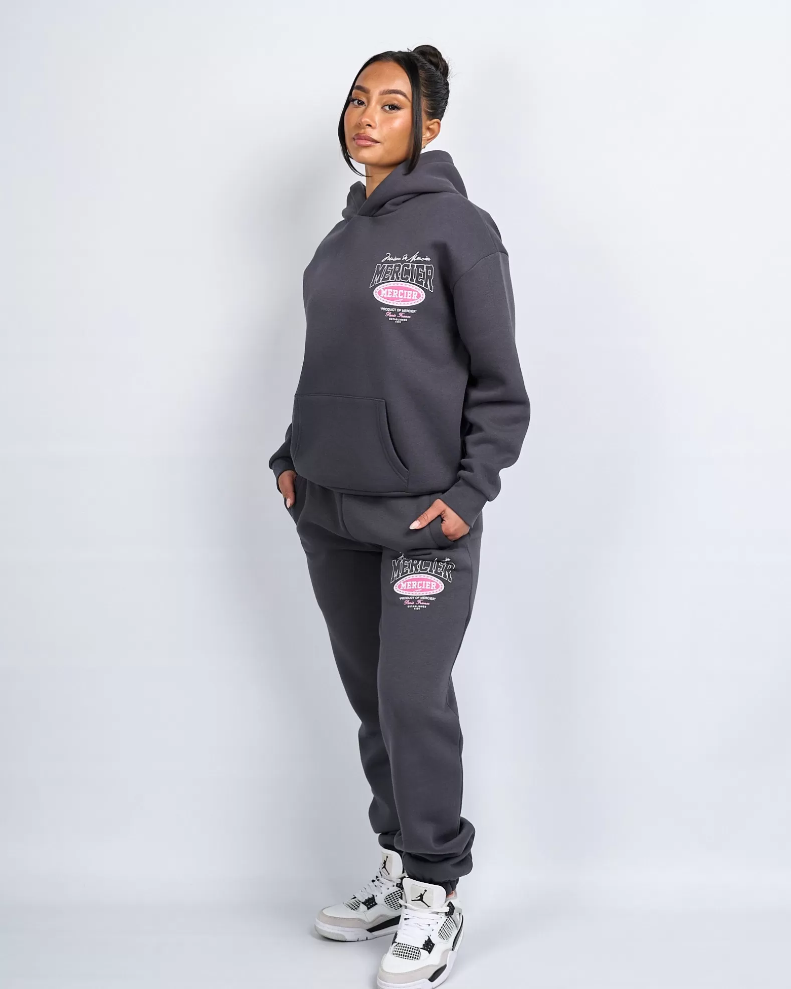womens_charcoal_pink_multi_tour_hoodie_5.webp Store Mercier Womens Charcoal Pink Multi Tour Hoodie
