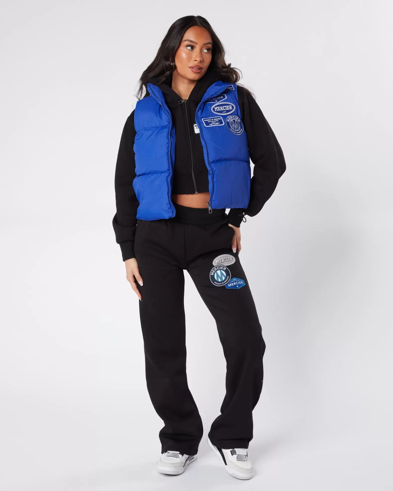 womens_cobalt_tonal_badge_gilet_3.webp Sale Mercier Womens Cobalt Tonal Badge Gilet