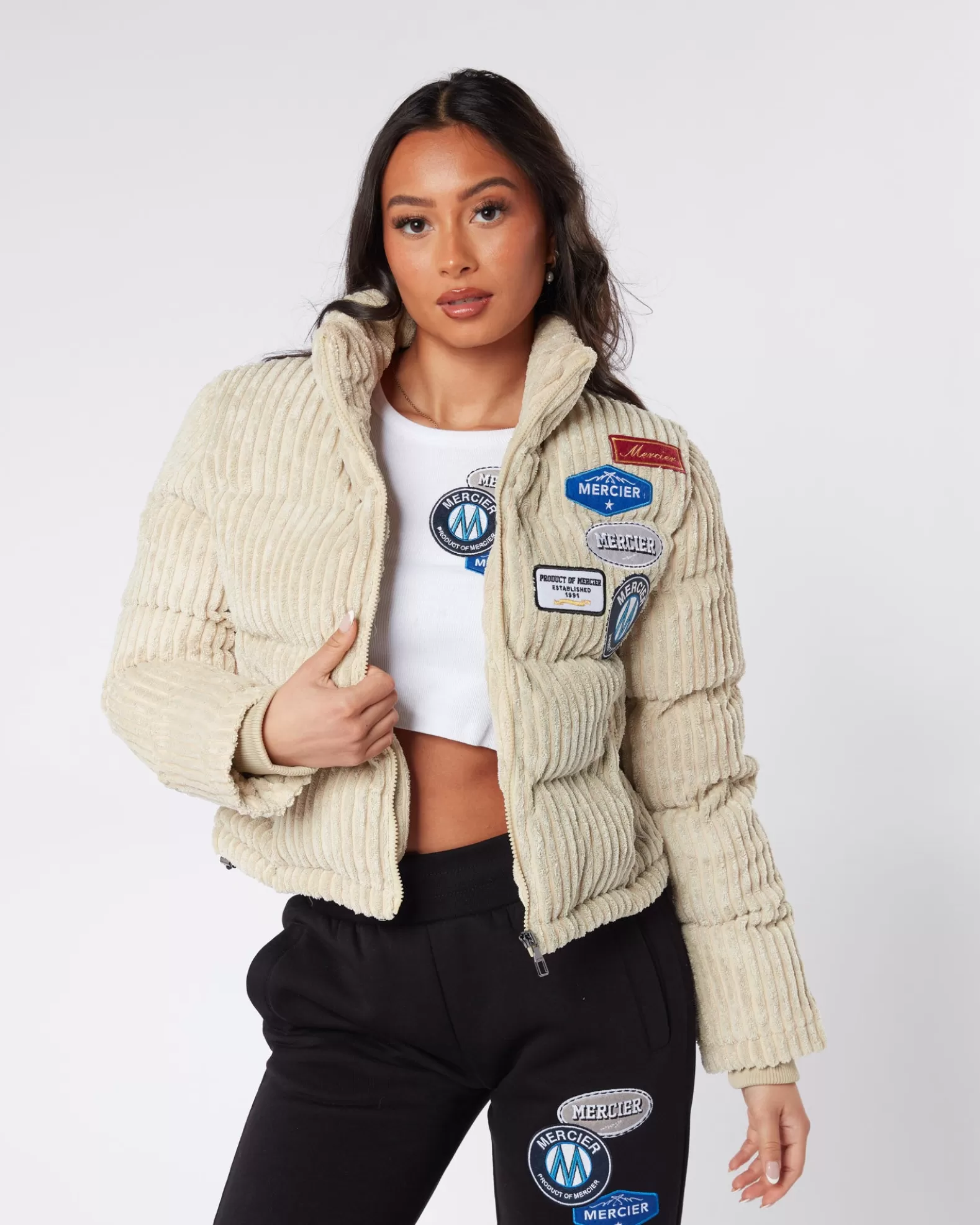 womens_cord_beige_og_badge_jacket_4.webp Outlet Mercier Womens Cord Beige OG Badge Jacket