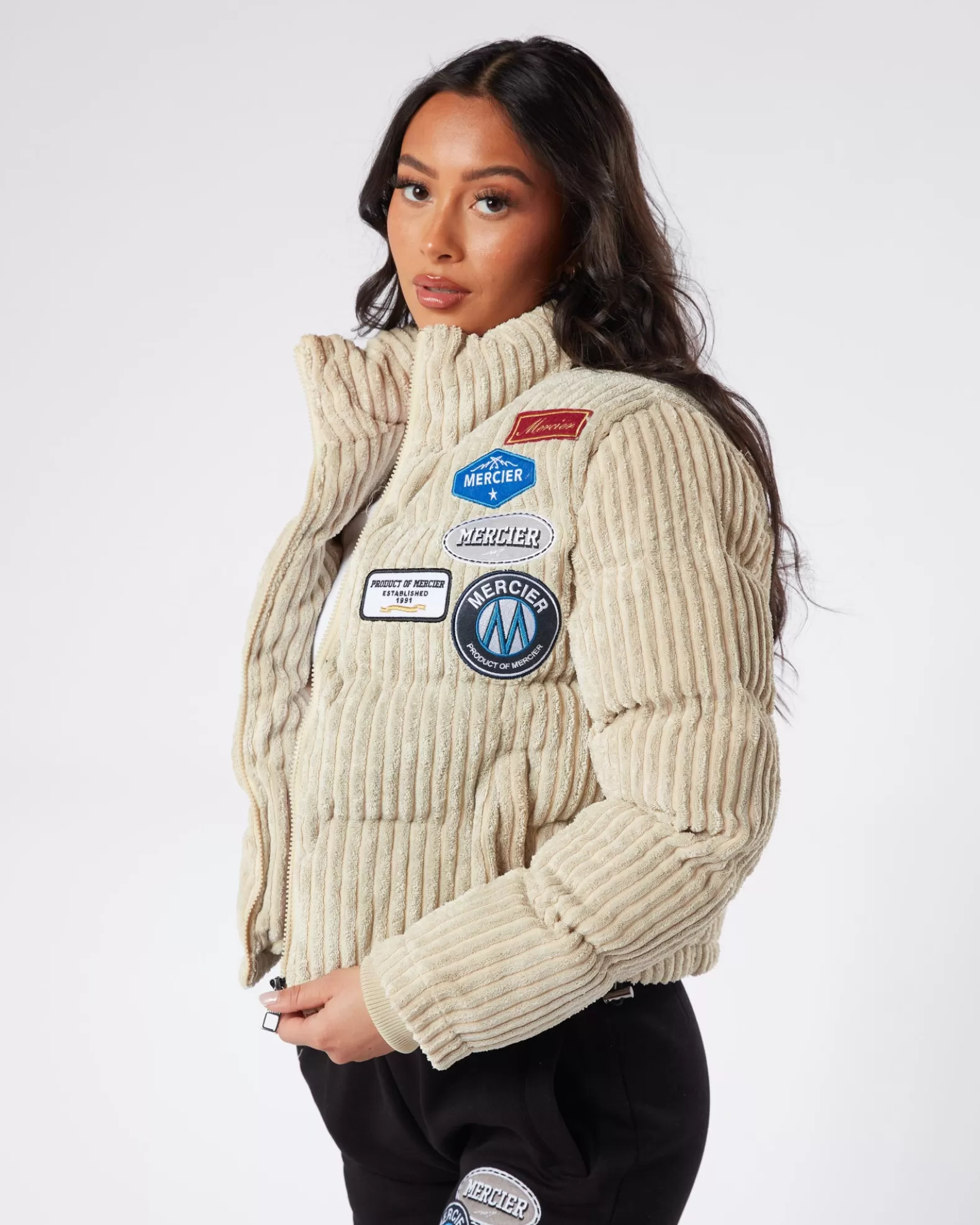 womens_cord_beige_og_badge_jacket_7.webp Outlet Mercier Womens Cord Beige OG Badge Jacket