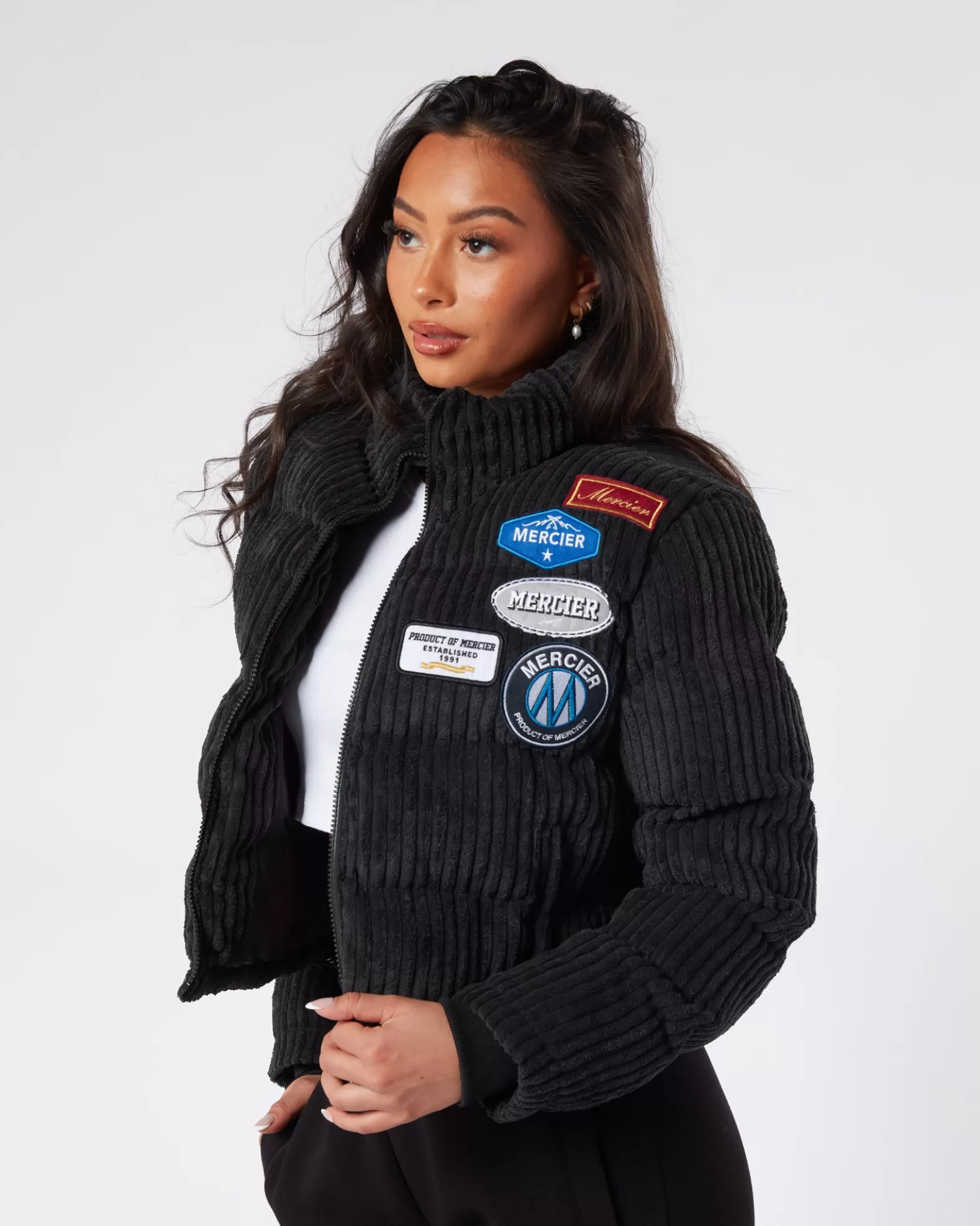 womens_cord_black_og_badge_jacket_5.webp Outlet Mercier Womens Cord Black OG Badge Jacket