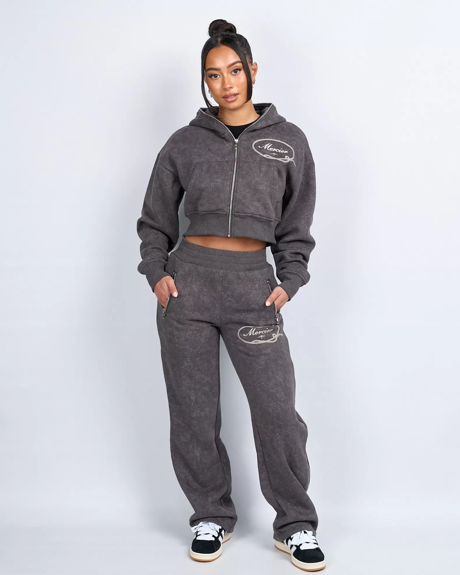 womens_grey_round_up_cropped_hoodie_2.webp Store Mercier Womens Grey Round Up Cropped Hoodie