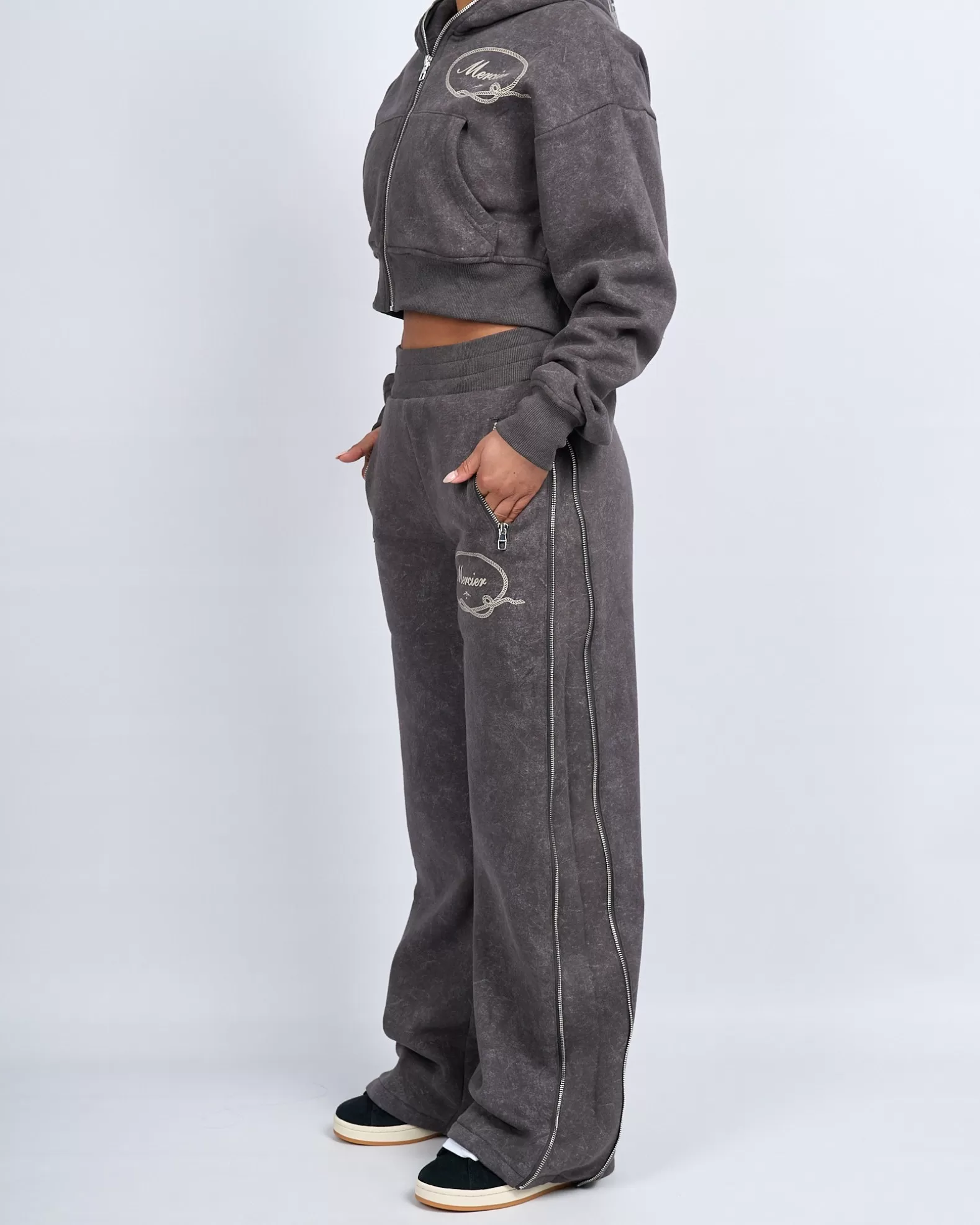 womens_grey_round_up_straight_leg_joggers_5.webp Flash Sale Mercier Womens Grey Round Up Straight Leg Joggers
