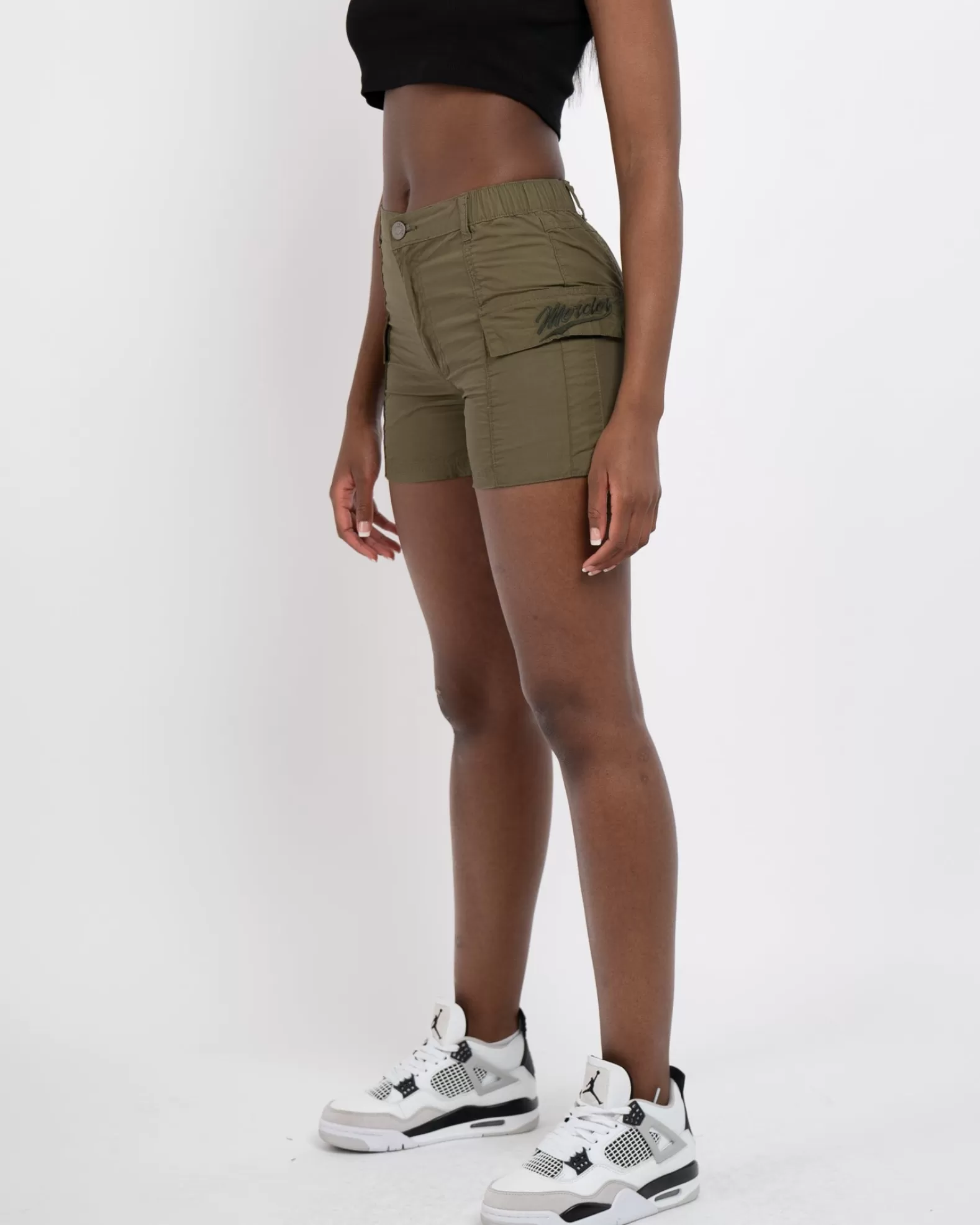 womens_khaki_mercier_perrier_cargo_shorts_5.webp Fashion Mercier Womens Khaki Perrier Cargo Shorts