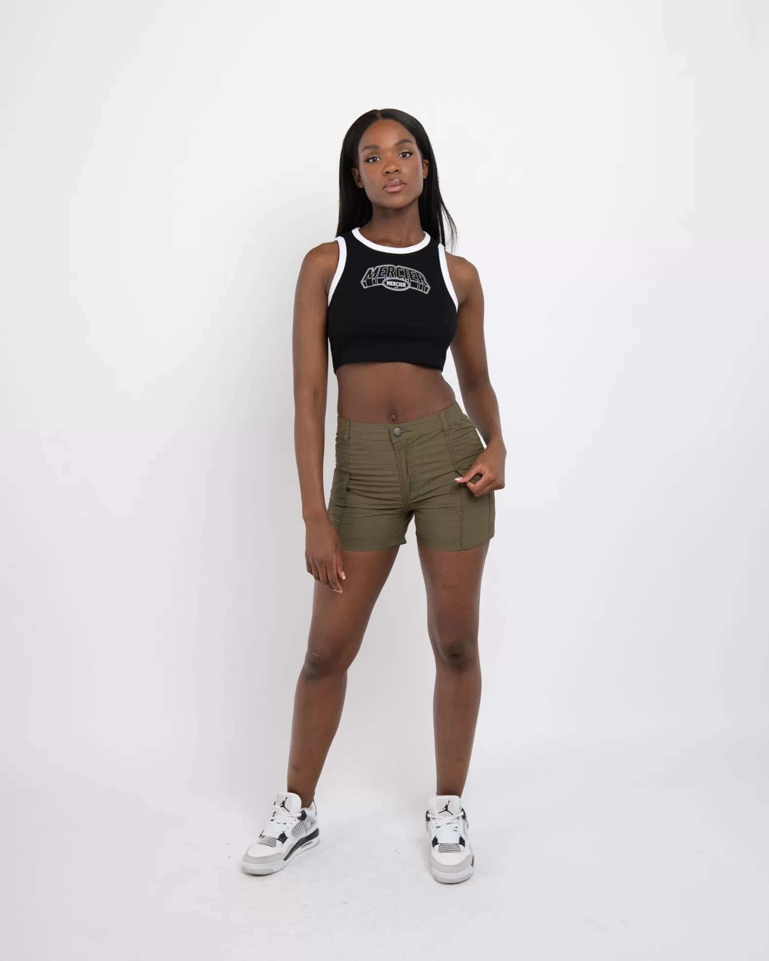 womens_khaki_mercier_perrier_cargo_shorts_6.webp Fashion Mercier Womens Khaki Perrier Cargo Shorts