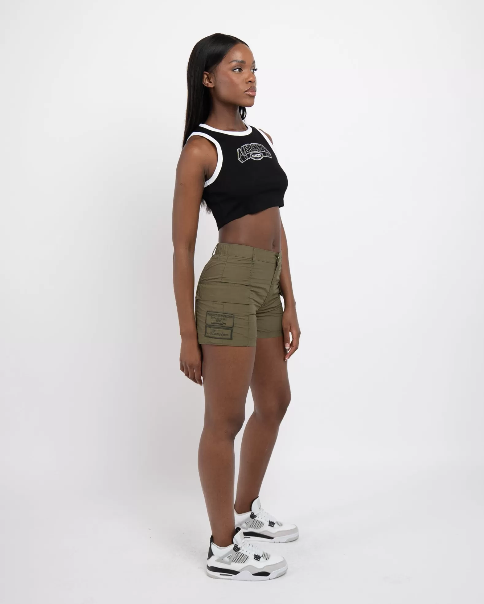 womens_khaki_mercier_perrier_cargo_shorts_7.webp Fashion Mercier Womens Khaki Perrier Cargo Shorts