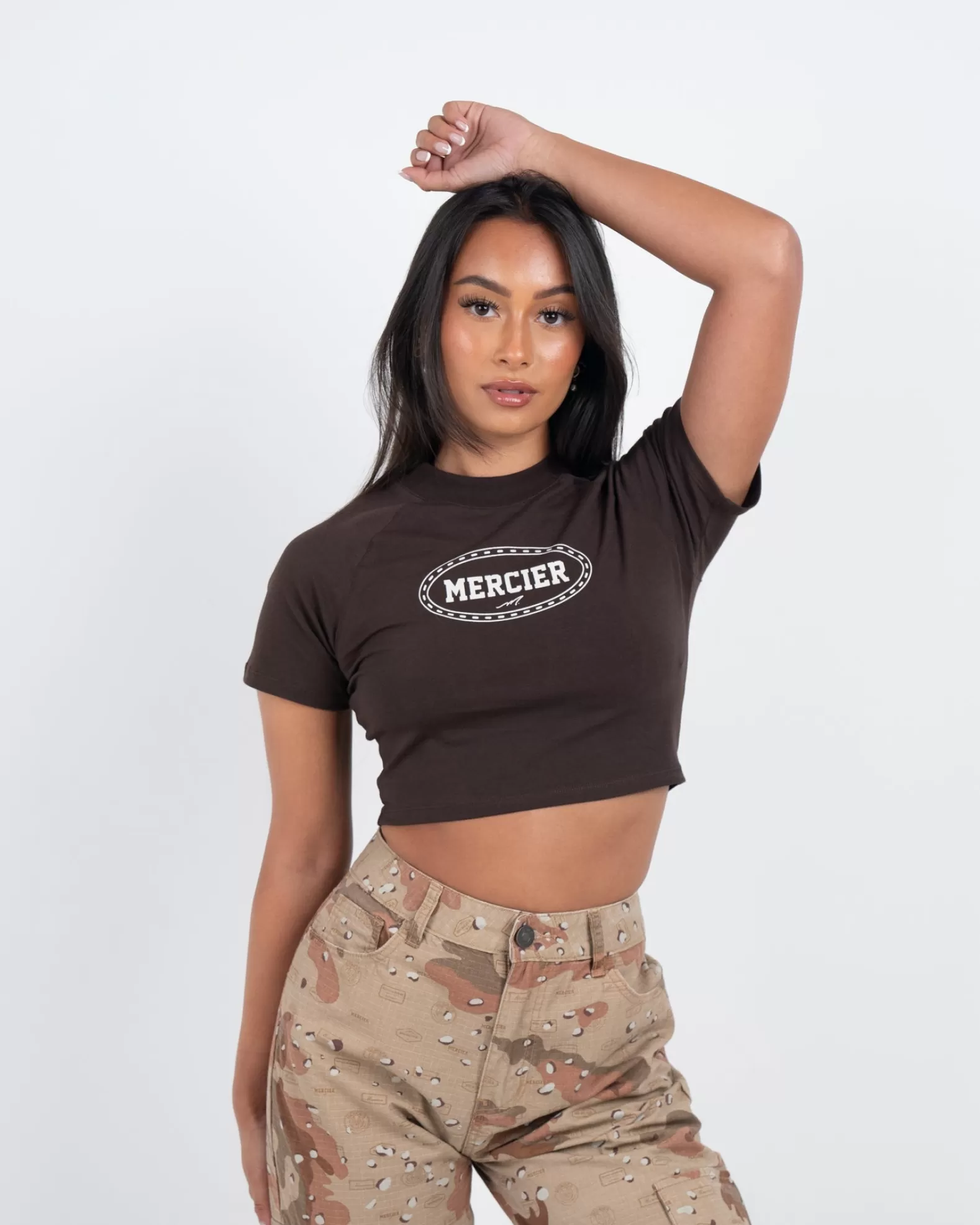 womens_mercier_chocolate_maison_crop_tshirt_3.webp Best Sale Mercier Womens Chocolate Maison Crop T-Shirt