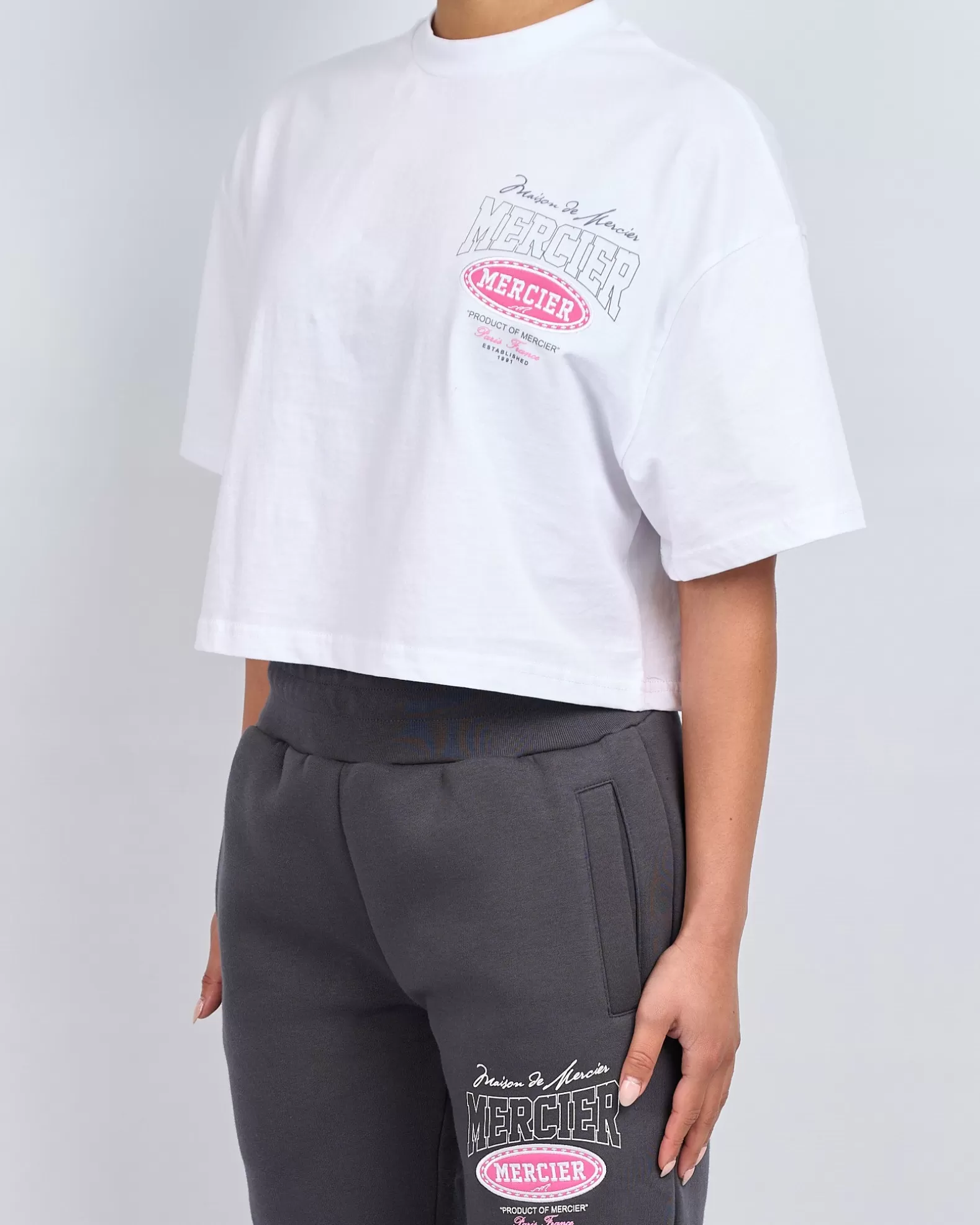womens_white_pink_multi_tour_cropped_tshirt_3.webp Online Mercier Womens White Pink Multi Tour Cropped Tshirt