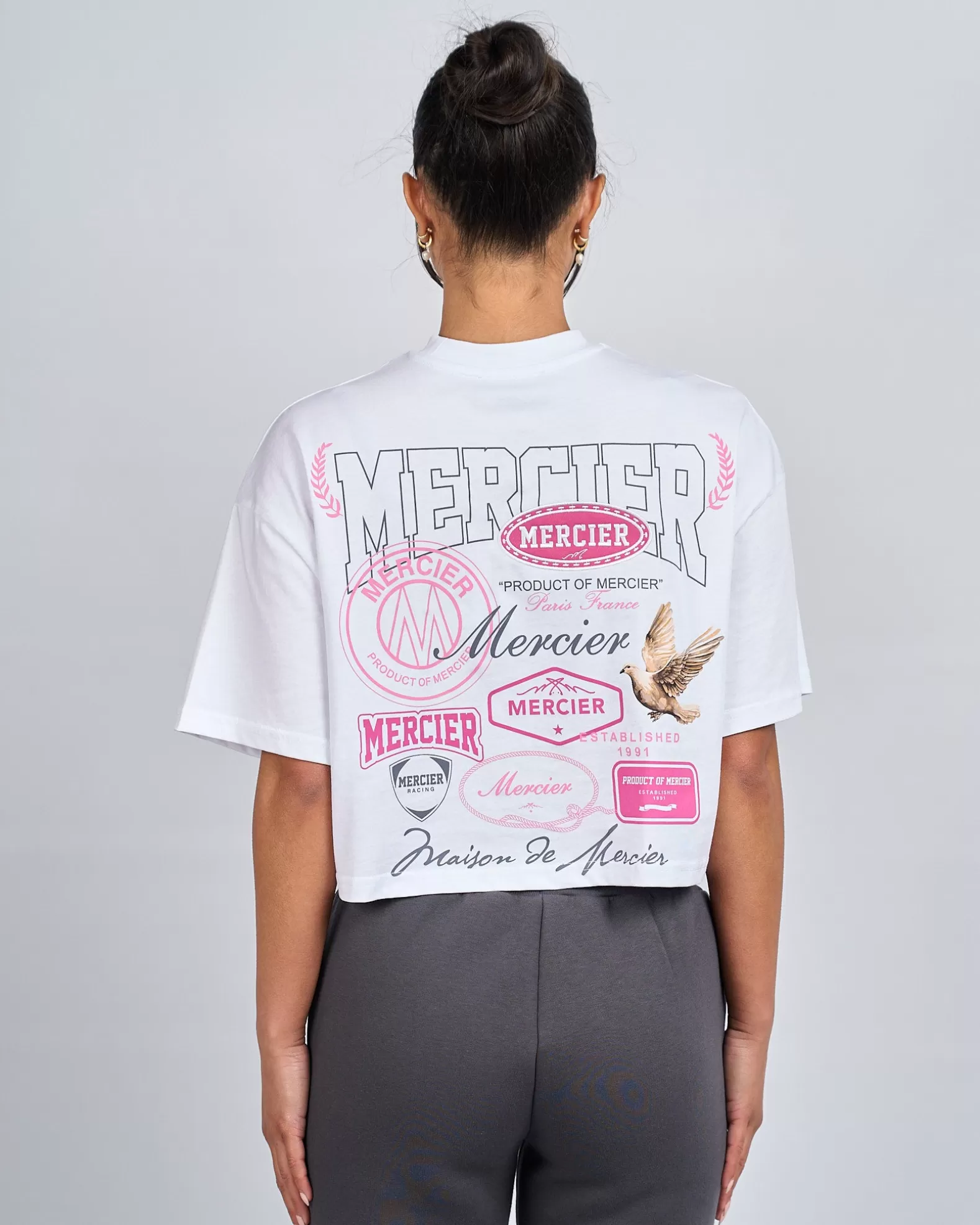 womens_white_pink_multi_tour_cropped_tshirt_4.webp Online Mercier Womens White Pink Multi Tour Cropped Tshirt